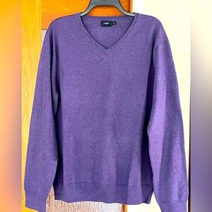 J.CREW MENS LARGE V NECK SWEATER, NICE AND CLEAN, SOFT